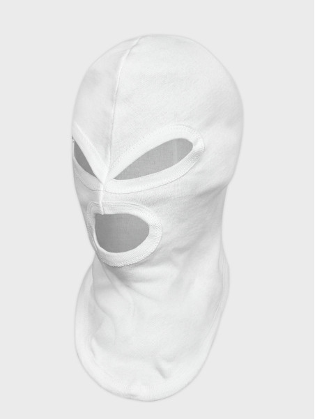 MIL-TEC KOMINIARKA 3 OTWORY CZAPKA BALACLAVA BAWEŁNA BIAŁA 