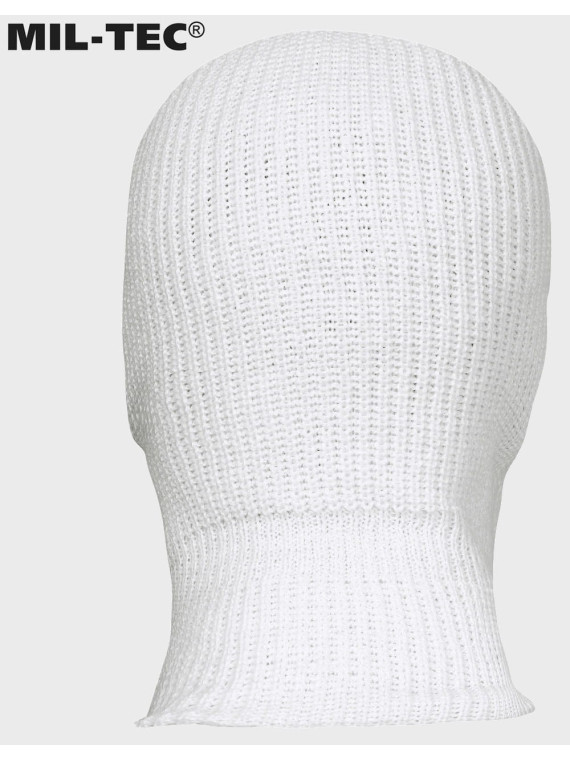 MIL-TEC KOMINIARKA 3 OTWORY CZAPKA BALACLAVA AKRYL BIAŁA 