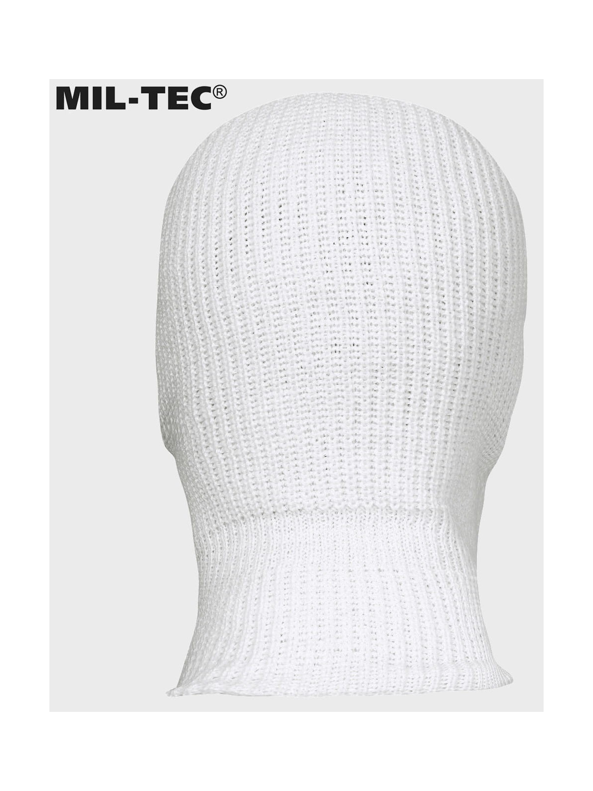MIL-TEC KOMINIARKA 3 OTWORY CZAPKA BALACLAVA AKRYL BIAŁA 