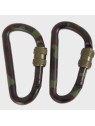 MIL-TEC KARABIŃCZYK KARABINEK Z BLOKADĄ 2SZT. WL 80MM WOODLAND