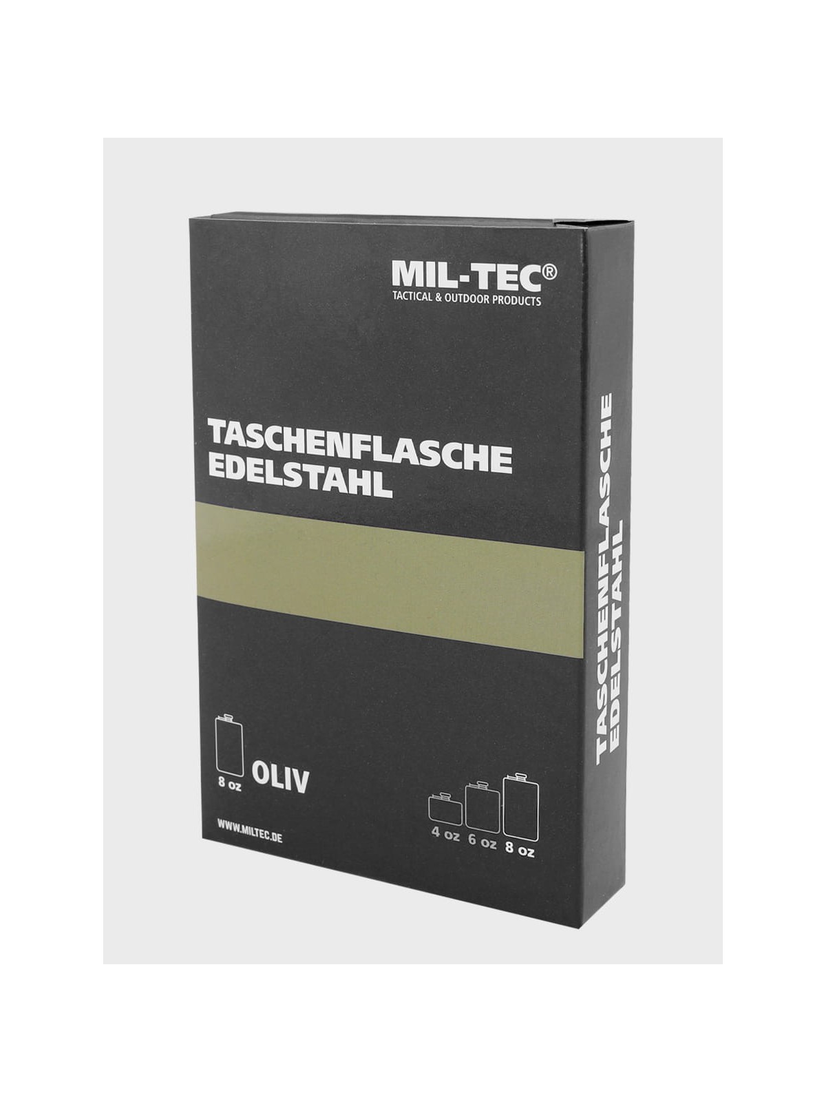 MIL-TEC PIERSIÓWKA 200ml STAL NIERDZEWNA OLIWKOWA