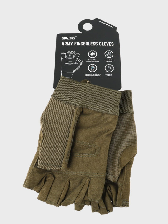MIL-TEC RĘKAWICE TAKTYCZNE BEZ PALCÓW ARMY OLIWKOWY XXL