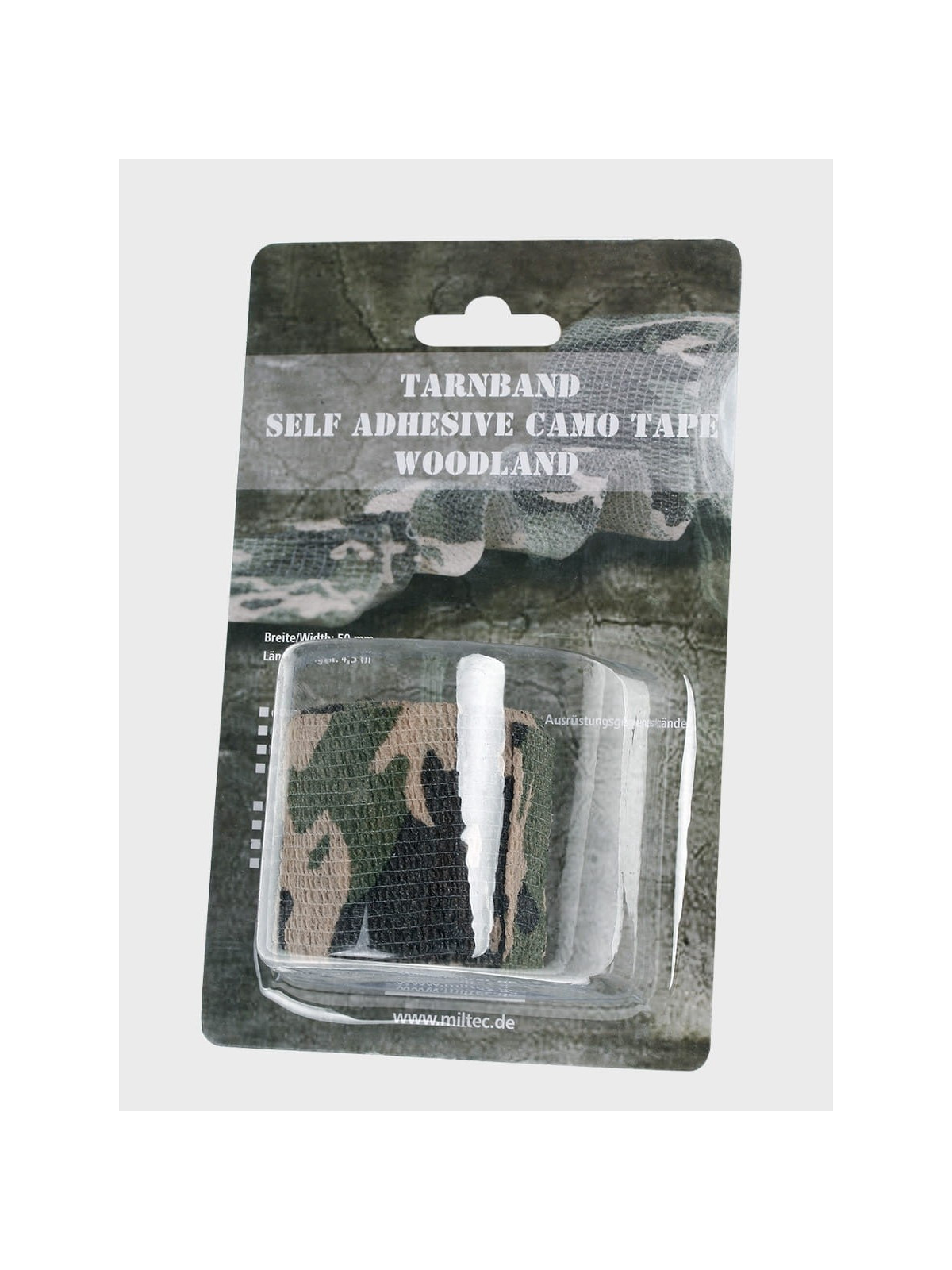 MIL-TEC TAŚMA MASKUJĄCA ELASTYCZNA ADHESIVE TAPE 4,5M/50MM WOODLAND