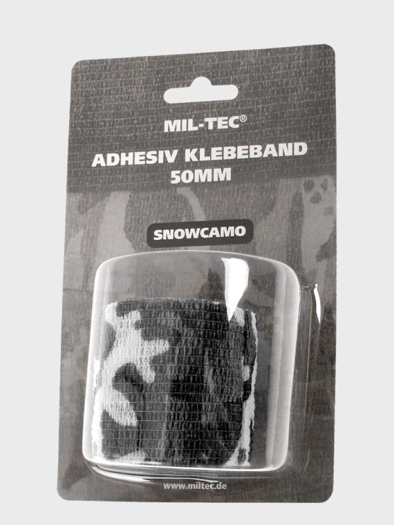 MIL-TEC TAŚMA MASKUJĄCA ELASTYCZNA ADHESIVE TAPE 4,5M/50MM SNOW CAMO