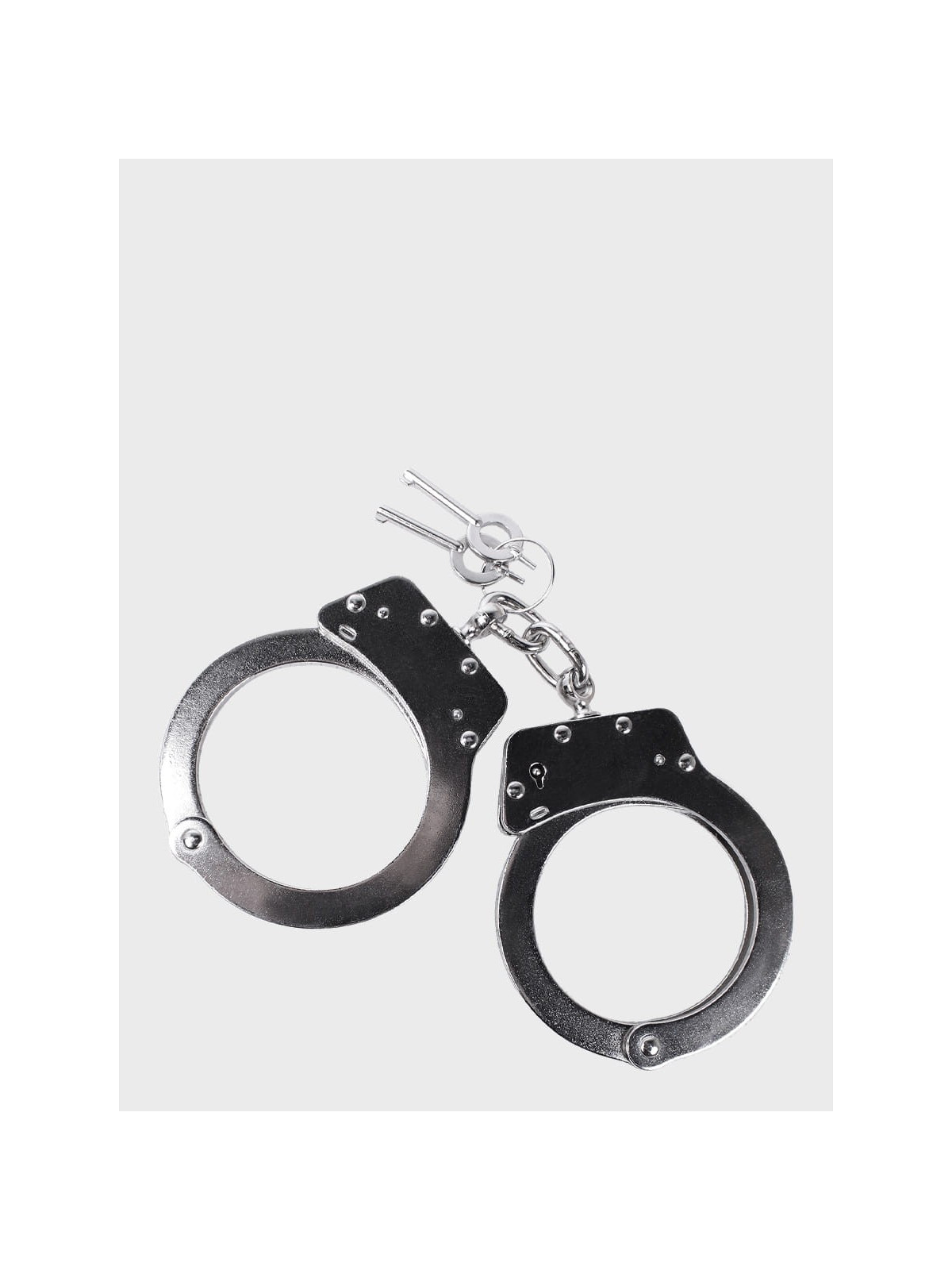 MIL-TEC KAJDANKI DOUBLE LOCK STALOWE SREBRNE