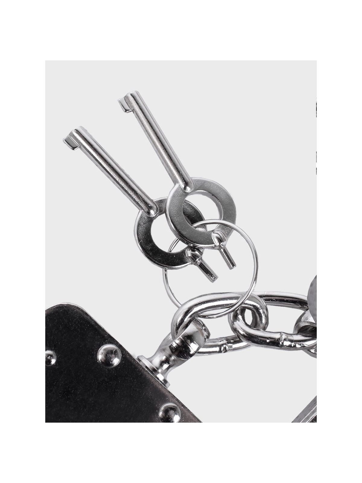 MIL-TEC KAJDANKI DOUBLE LOCK STALOWE SREBRNE