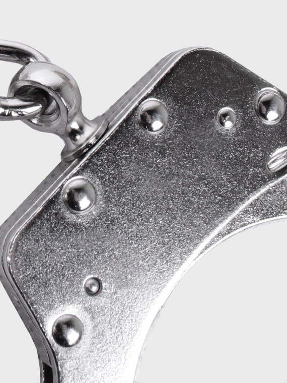 MIL-TEC KAJDANKI DOUBLE LOCK STALOWE SREBRNE