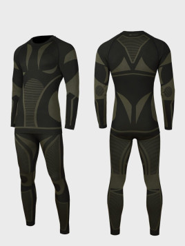 MIL-TEC BIELIZNA TERMOAKTYWNA MĘSKA KOMPLET CZARNA L/XL