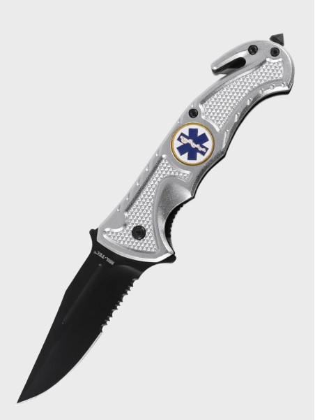 MIL-TEC NÓŻ RATOWNICZY RESCUE PARAMEDIC SREBRNY