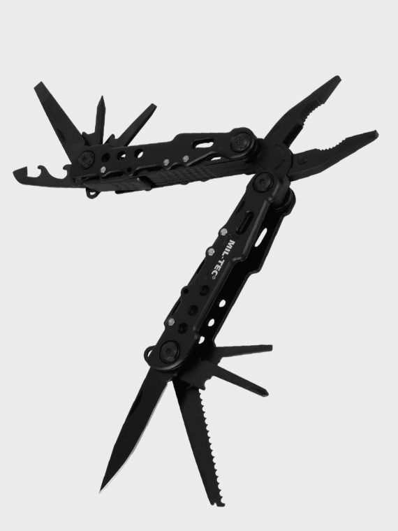 MIL-TEC MULTITOOL NARZĘDZIE WIELOFUNKCYJNE 12 NARZĘDZI COBRA CZARNY