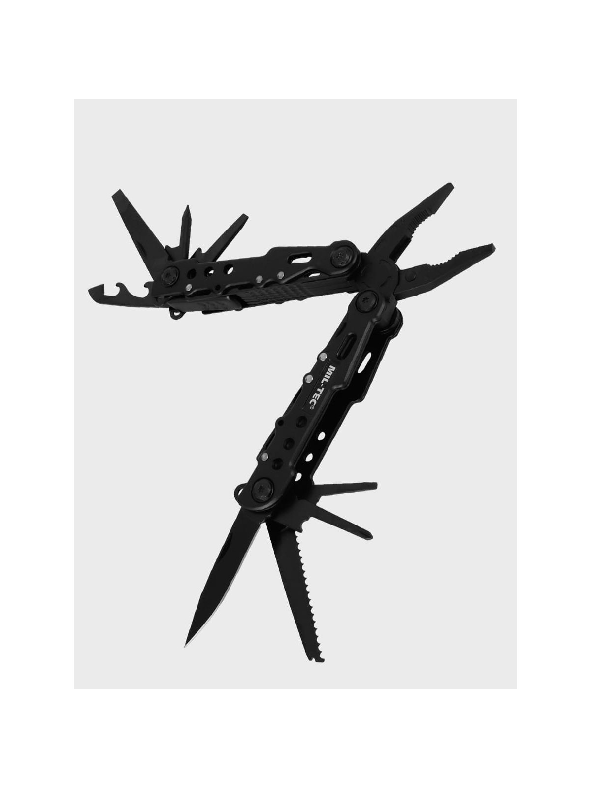 MIL-TEC MULTITOOL NARZĘDZIE WIELOFUNKCYJNE 12 NARZĘDZI COBRA CZARNY