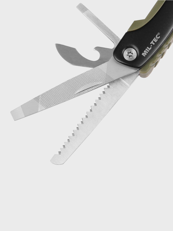 MIL-TEC MULTITOOL NARZĘDZIE WIELOFUNKCYJNE 9 NARZĘDZI 15402001 CZARNO/OLIWKOWY