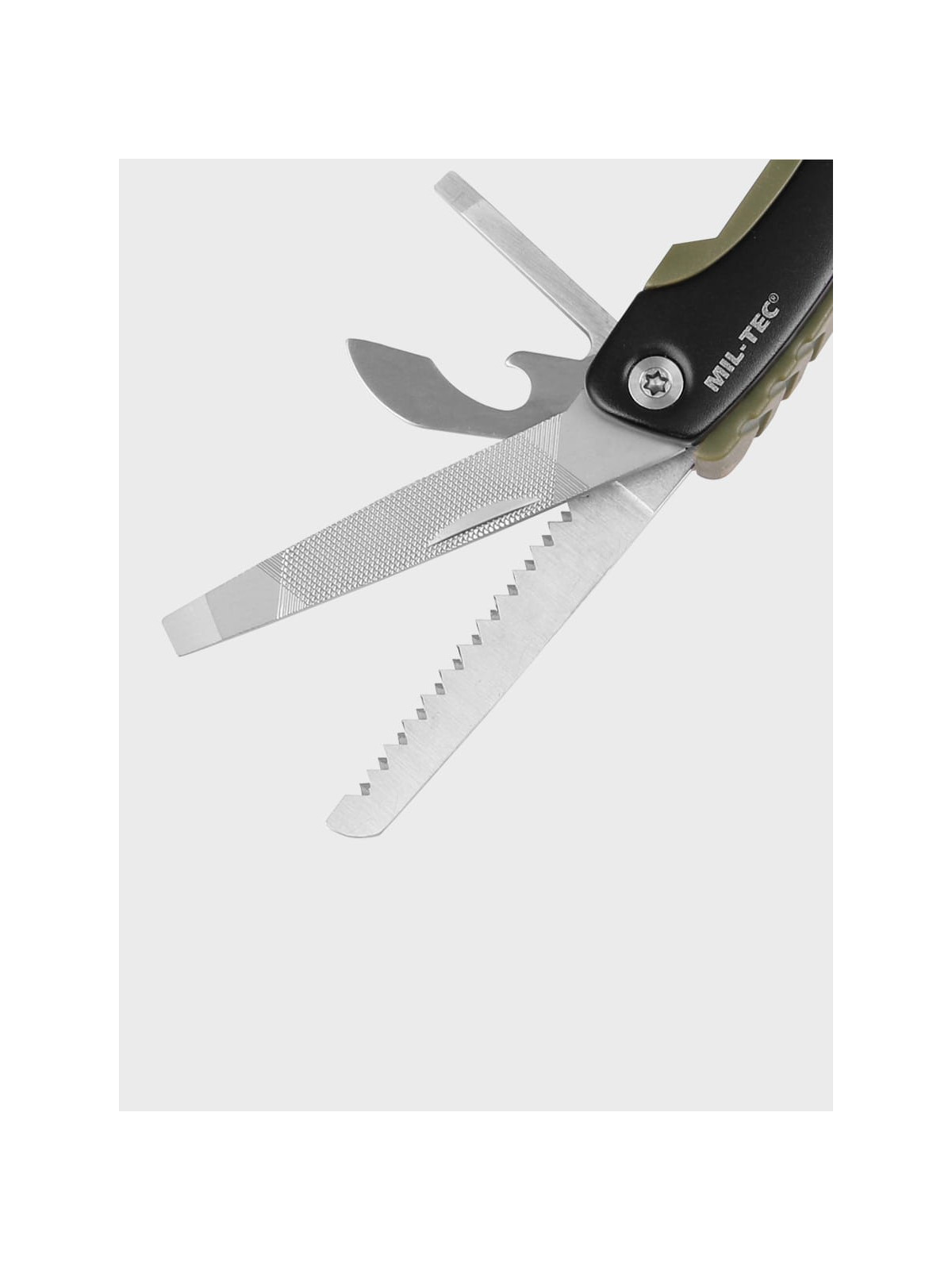 MIL-TEC MULTITOOL NARZĘDZIE WIELOFUNKCYJNE 9 NARZĘDZI 15402001 CZARNO/OLIWKOWY