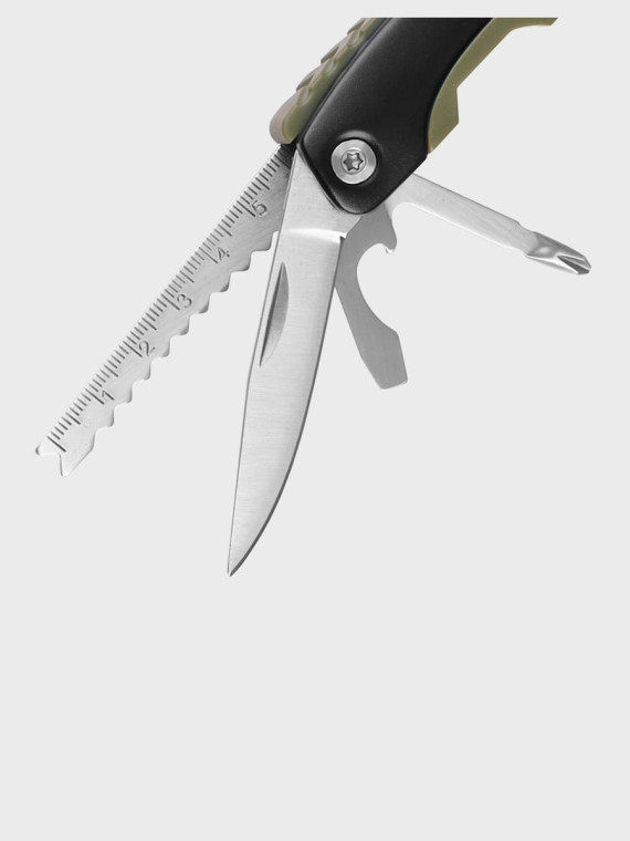 MIL-TEC MULTITOOL NARZĘDZIE WIELOFUNKCYJNE 9 NARZĘDZI 15402001 CZARNO/OLIWKOWY