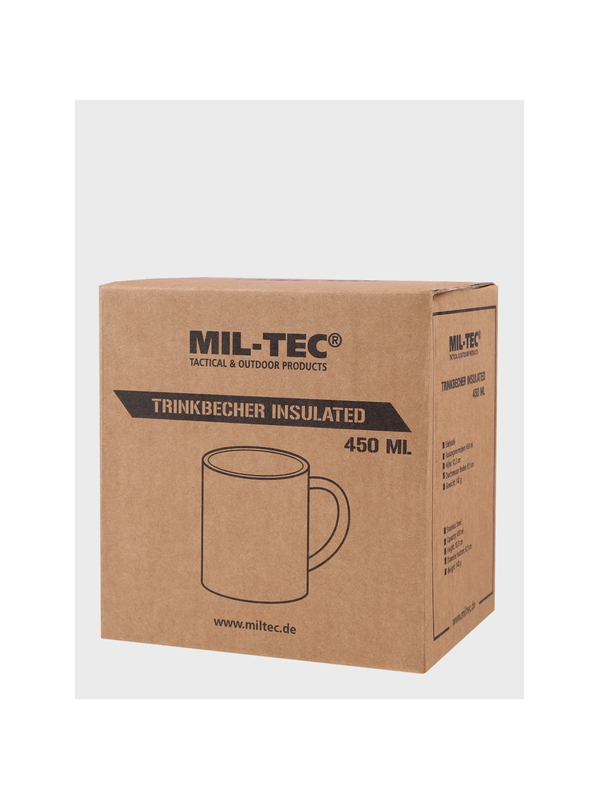 MIL-TEC KUBEK TERMICZNY STAL NIERDZEWNA 0.45L OLIWKOWY