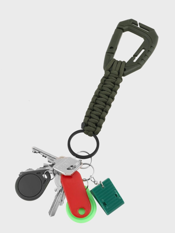 MIL-TEC BRELOK KARABIŃCZYK LINKA PARACORD OLIWKOWY