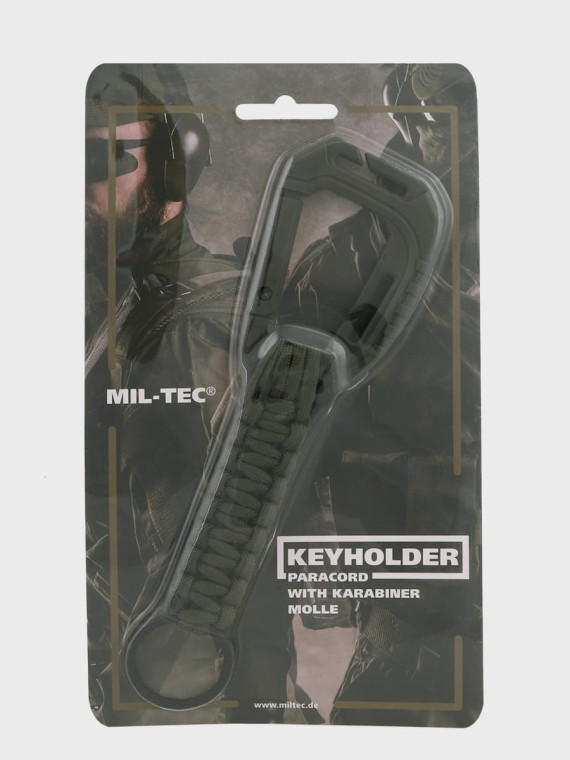 MIL-TEC BRELOK KARABIŃCZYK LINKA PARACORD OLIWKOWY
