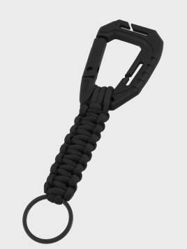 MIL-TEC BRELOK KARABIŃCZYK LINKA PARACORD CZARNY