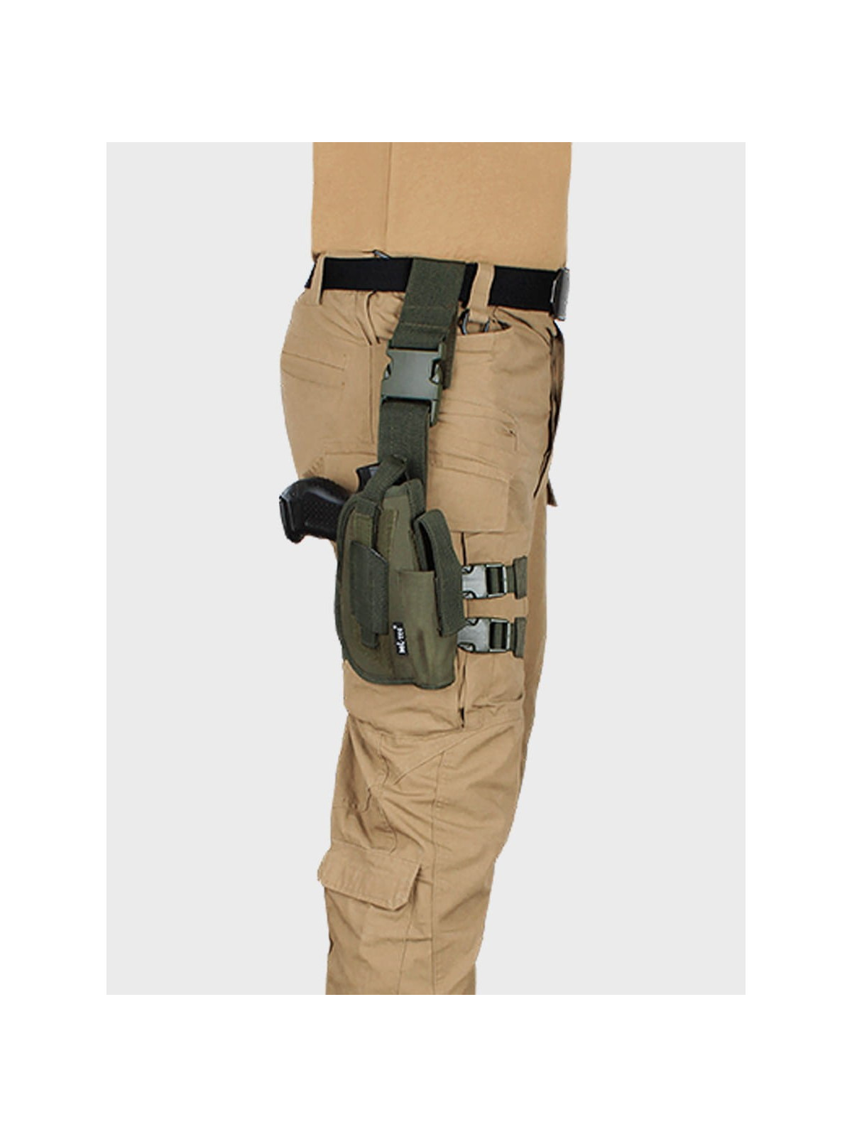 MIL-TEC KABURA NA PISTOLET UDOWA PRAWOSTRONNA OLIWKOWA