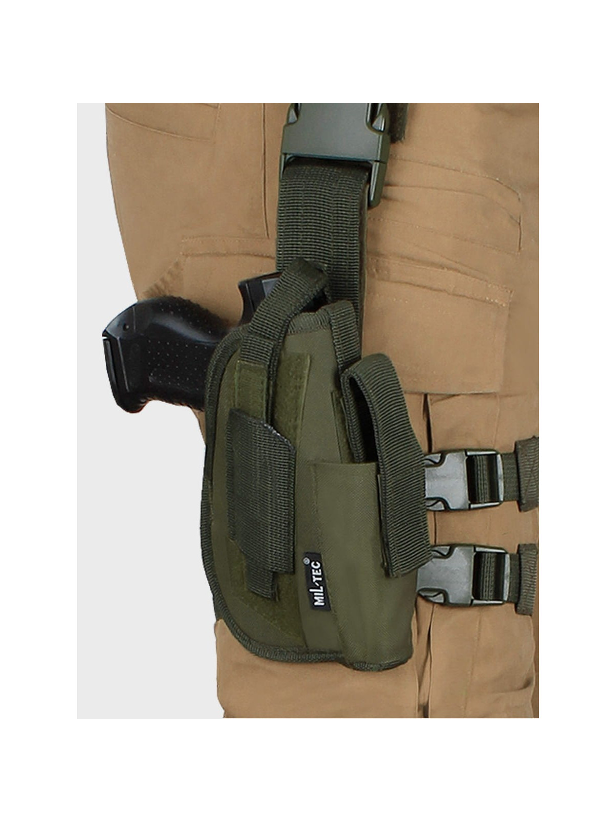 MIL-TEC KABURA NA PISTOLET UDOWA PRAWOSTRONNA OLIWKOWA