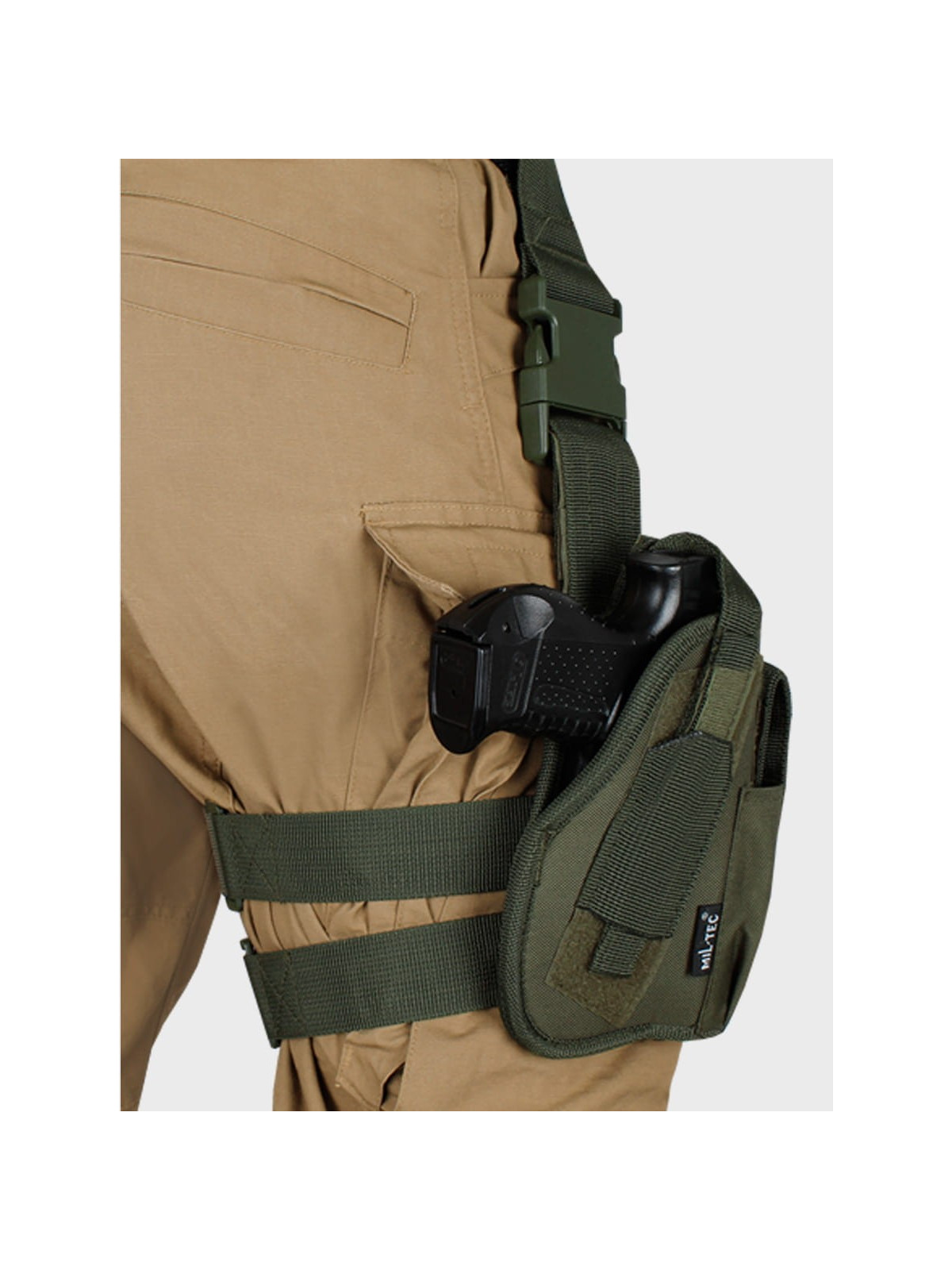 MIL-TEC KABURA NA PISTOLET UDOWA PRAWOSTRONNA OLIWKOWA