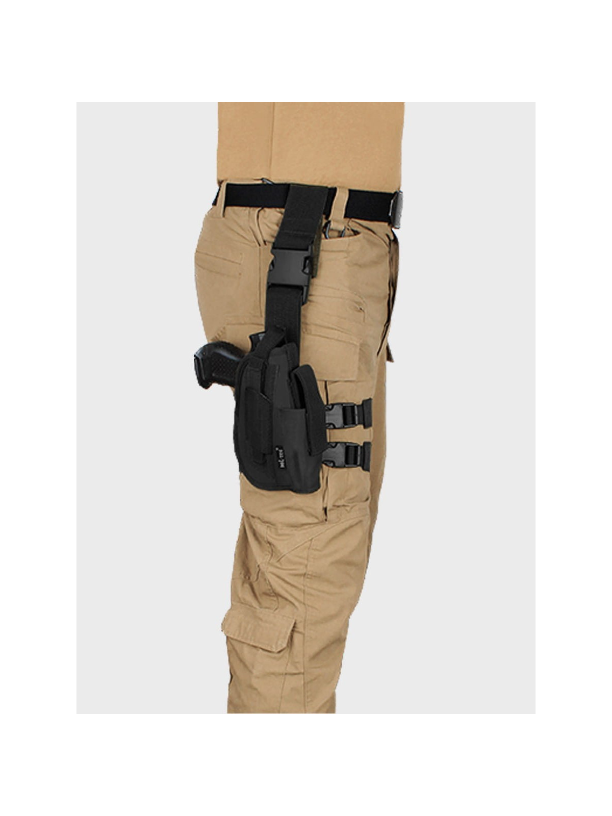 MIL-TEC KABURA NA PISTOLET UDOWA PRAWOSTRONNA CZARNA