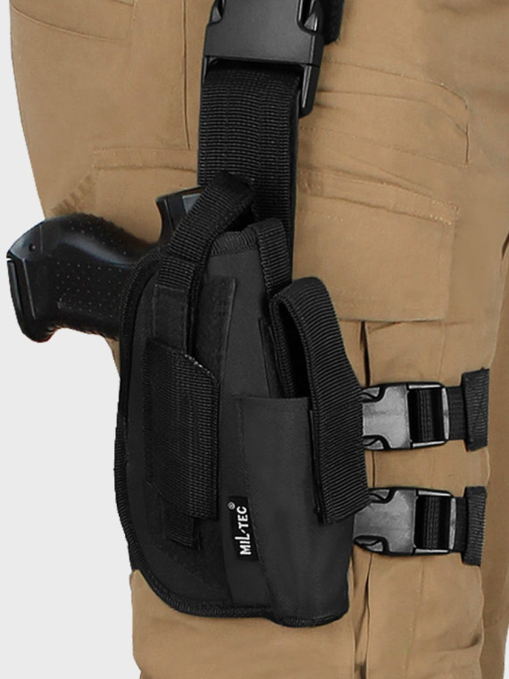 MIL-TEC KABURA NA PISTOLET UDOWA PRAWOSTRONNA CZARNA