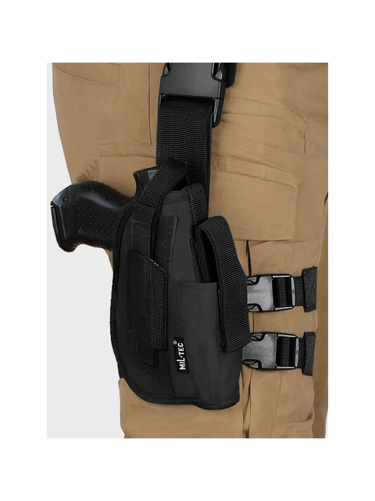 MIL-TEC KABURA NA PISTOLET UDOWA PRAWOSTRONNA CZARNA