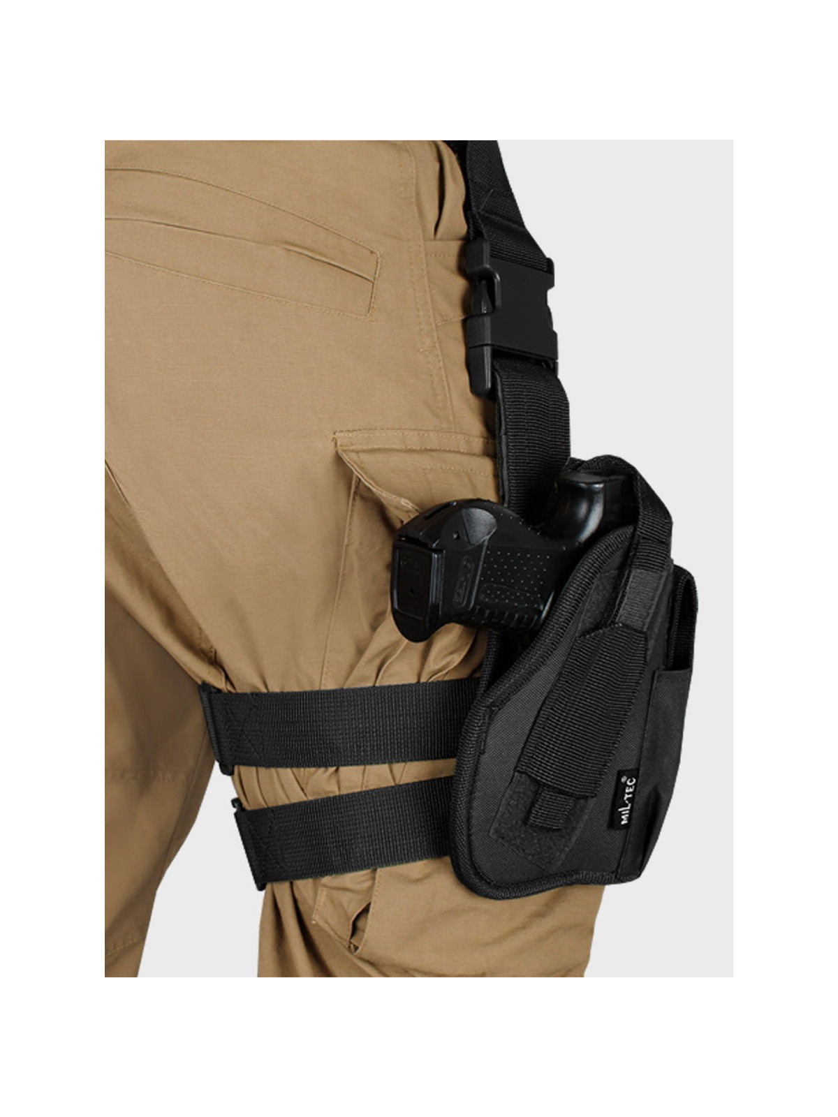 MIL-TEC KABURA NA PISTOLET UDOWA PRAWOSTRONNA CZARNA