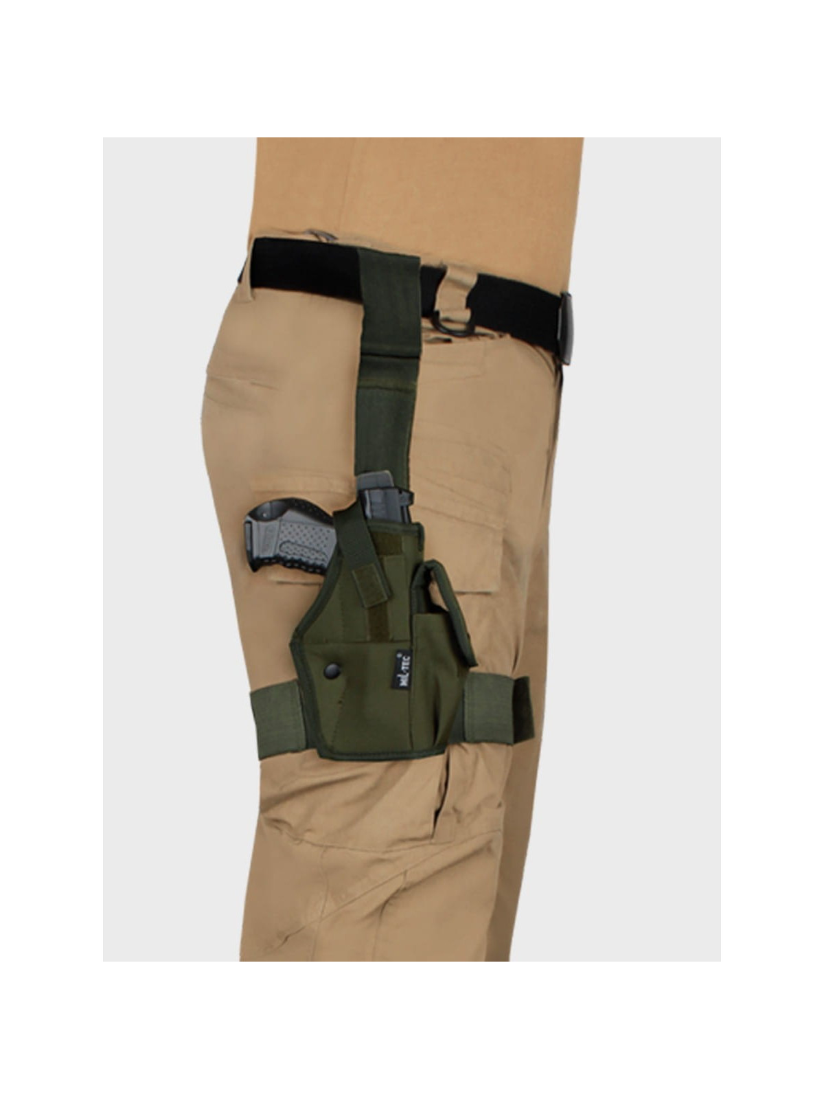 MIL-TEC KABURA UDOWA PISTOLETOWA PRAWA OLIWKOWA