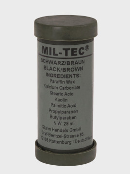MIL-TEC FARBA MASKUJĄCA SZTYFT KAMUFLAŻ CZARNA/BRĄZOWA