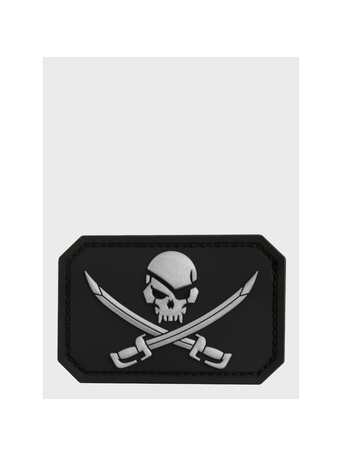 MIL-TEC Naszywka 3D SKULL'N'SWORDS PVC CZARNY