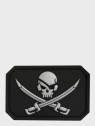 MIL-TEC Naszywka 3D SKULL'N'SWORDS PVC CZARNY