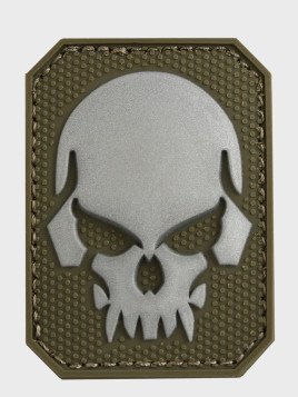 MIL-TEC NASZYWKA 3D SKULL PVC 5,5 x 4 cm OLIWKOWA
