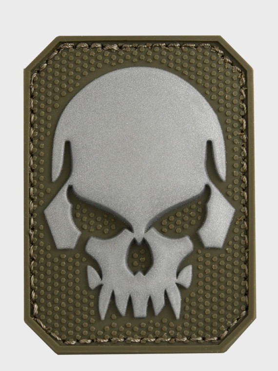 MIL-TEC NASZYWKA 3D SKULL PVC 5,5 x 4 cm OLIWKOWA