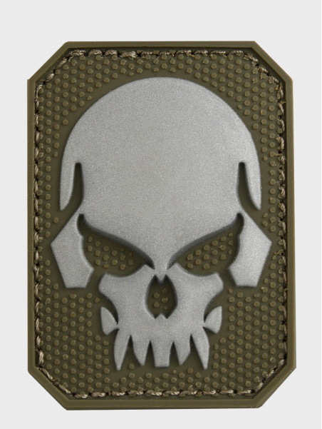 MIL-TEC NASZYWKA 3D SKULL PVC 5,5 x 4 cm OLIWKOWA