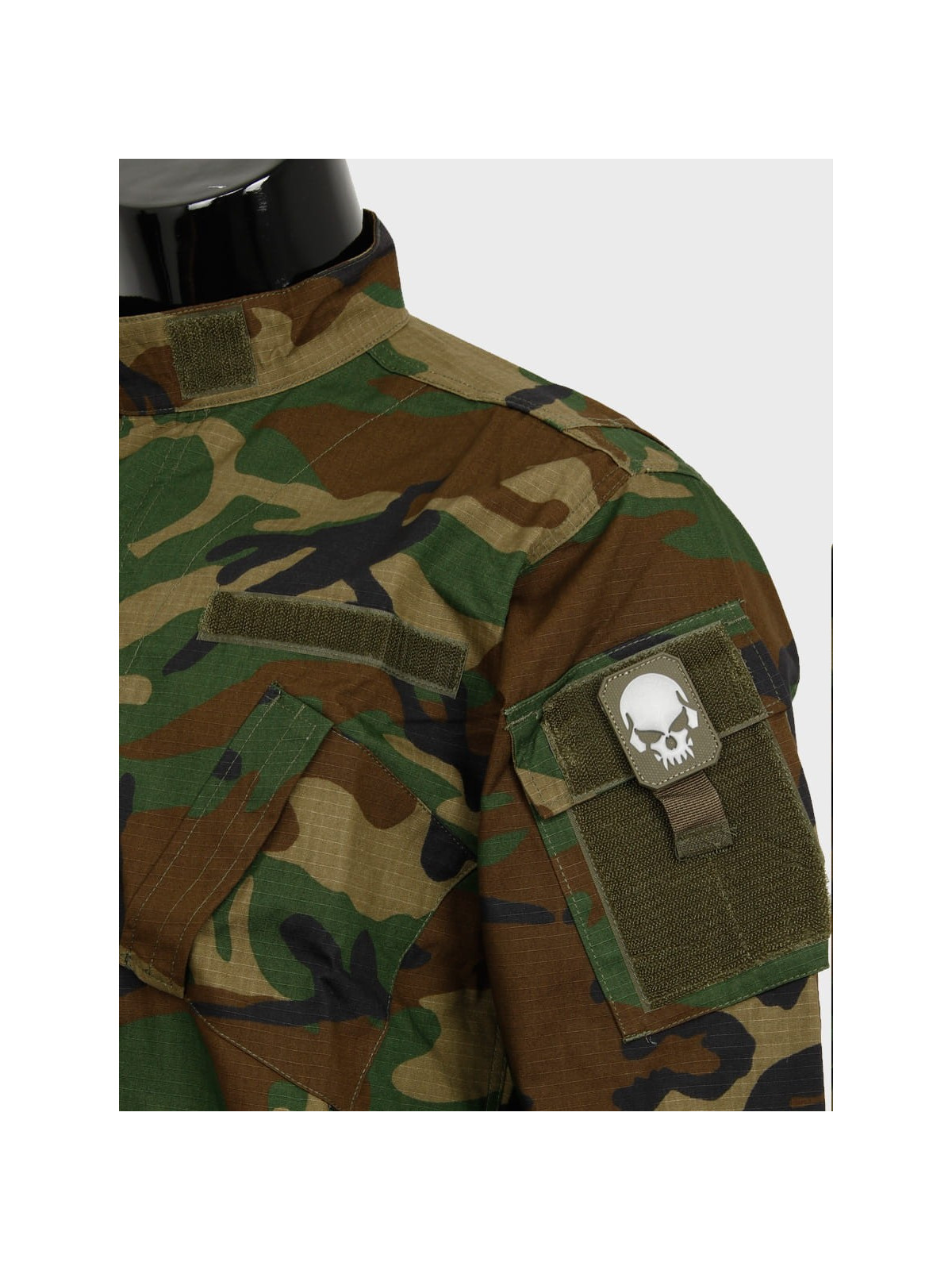 MIL-TEC NASZYWKA 3D SKULL PVC 5,5 x 4 cm OLIWKOWA