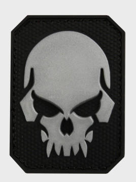 MIL-TEC NASZYWKA 3D SKULL PVC 5,5 x 4 cm CZARNA
