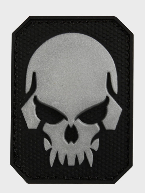 MIL-TEC NASZYWKA 3D SKULL PVC 5,5 x 4 cm CZARNA