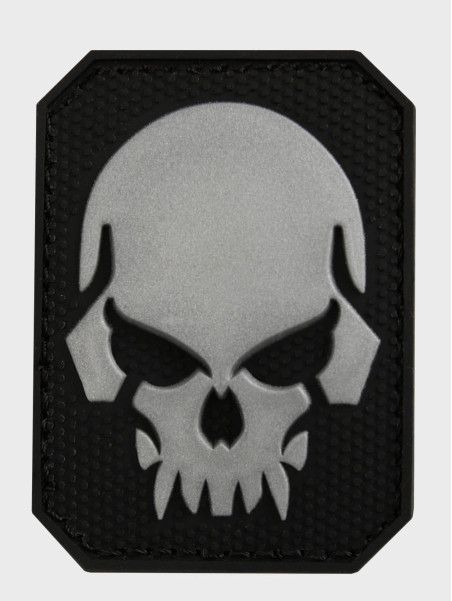 MIL-TEC NASZYWKA 3D SKULL PVC 5,5 x 4 cm CZARNA