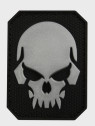 MIL-TEC NASZYWKA 3D SKULL PVC 5,5 x 4 cm CZARNA