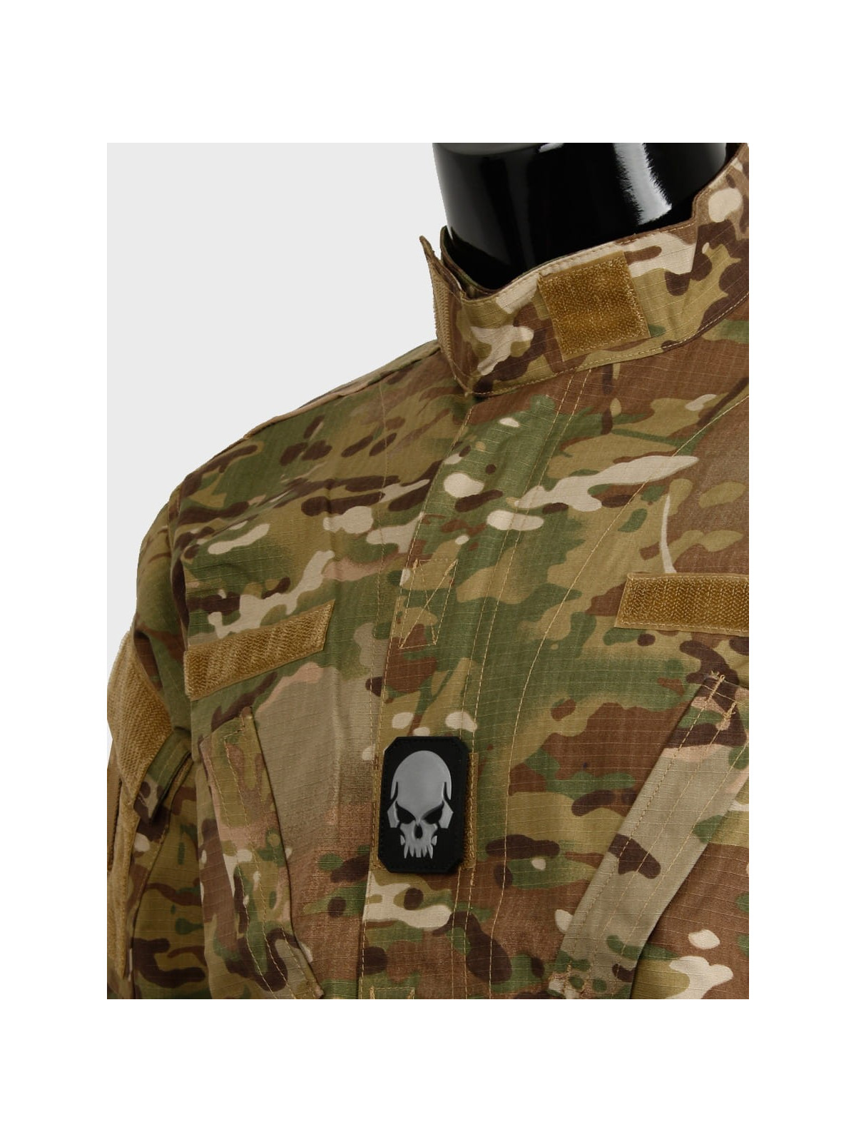 MIL-TEC NASZYWKA 3D SKULL PVC 5,5 x 4 cm CZARNA