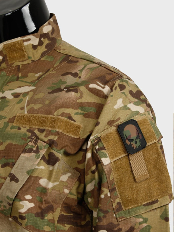 MIL-TEC NASZYWKA 3D SKULL PVC 5,5 x 4 cm CAMO