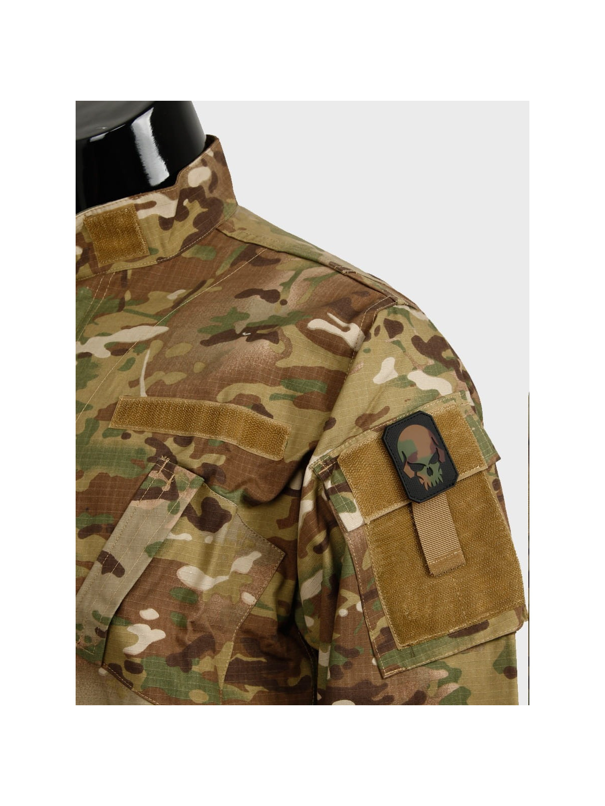 MIL-TEC NASZYWKA 3D SKULL PVC 5,5 x 4 cm CAMO