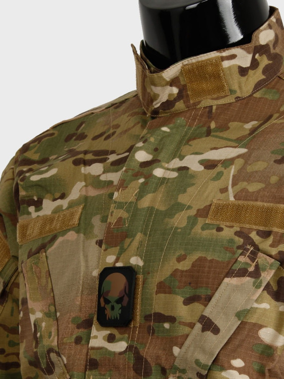 MIL-TEC NASZYWKA 3D SKULL PVC 5,5 x 4 cm CAMO