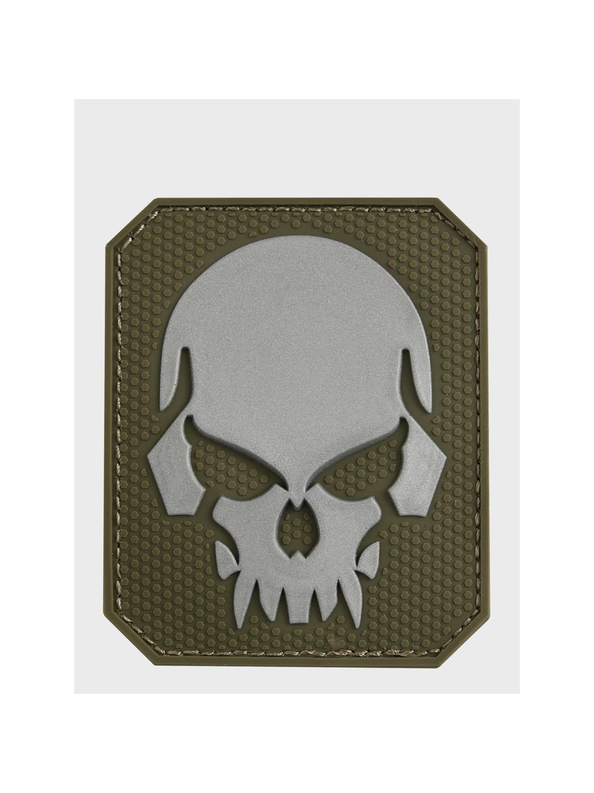 MIL-TEC NASZYWKA 3D SKULL PVC 7,5 x 6 cm OLIWKOWY