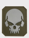 MIL-TEC NASZYWKA 3D SKULL PVC 7,5 x 6 cm OLIWKOWY