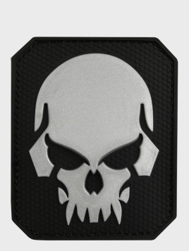 MIL-TEC NASZYWKA 3D SKULL PVC 7,5 x 6 cm CZARNY