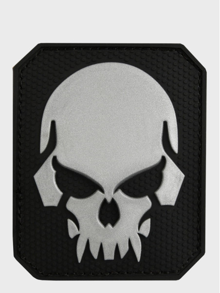MIL-TEC NASZYWKA 3D SKULL PVC 7,5 x 6 cm CZARNY