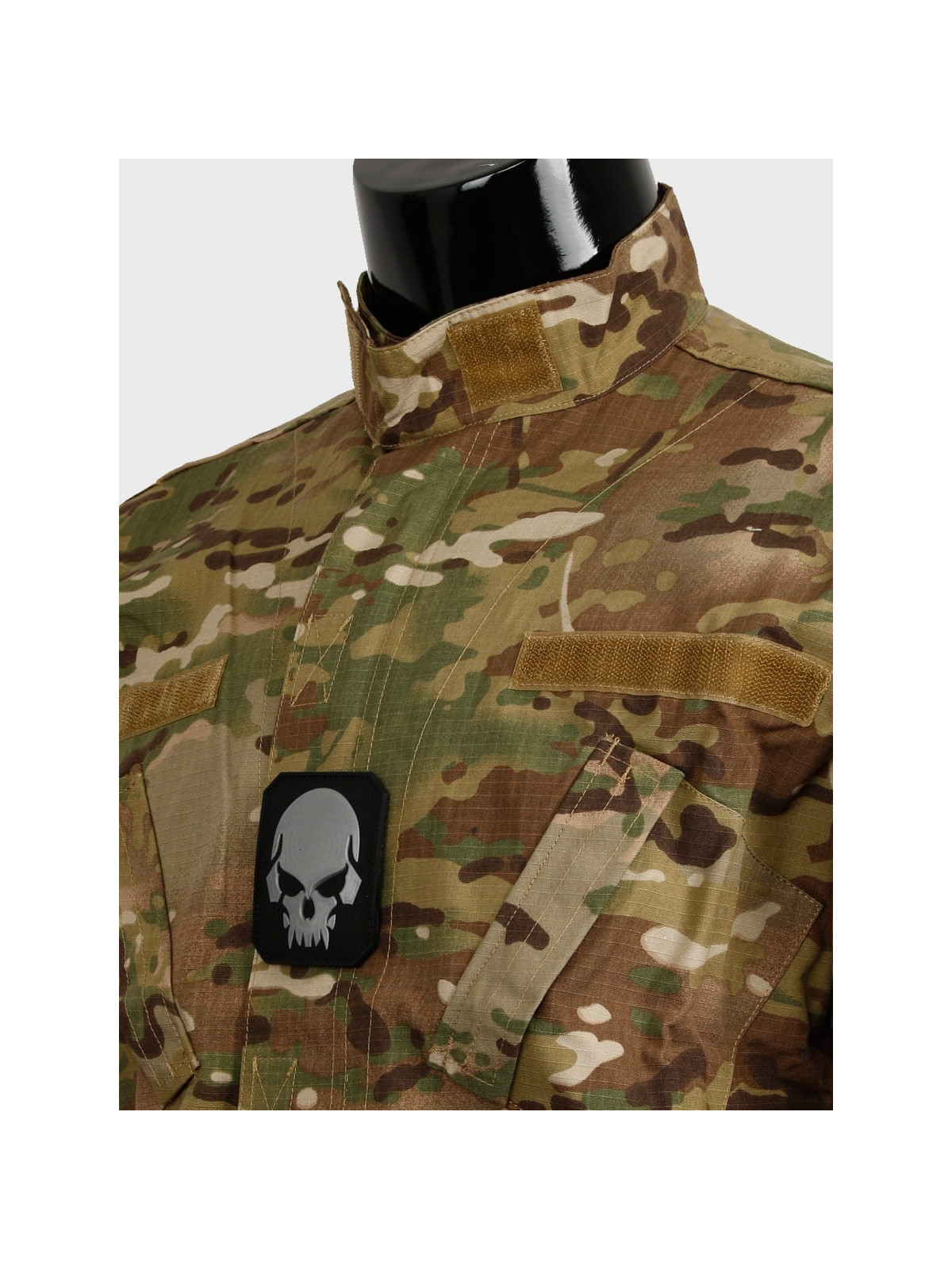 MIL-TEC NASZYWKA 3D SKULL PVC 7,5 x 6 cm CZARNY